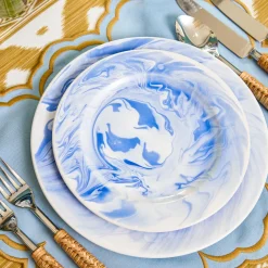 Julia Blue Marbled Starter Plate