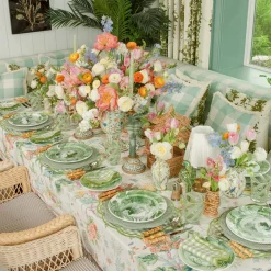 Julia Green Marbled Dinner & Starter Plates (Set of 8)
