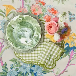 Julia Green Marbled Dinner & Starter Plates (Set of 8)