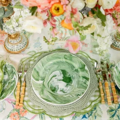 Julia Green Marbled Dinner Plate