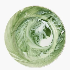 Julia Green Marbled Starter Plates (Set of 4)