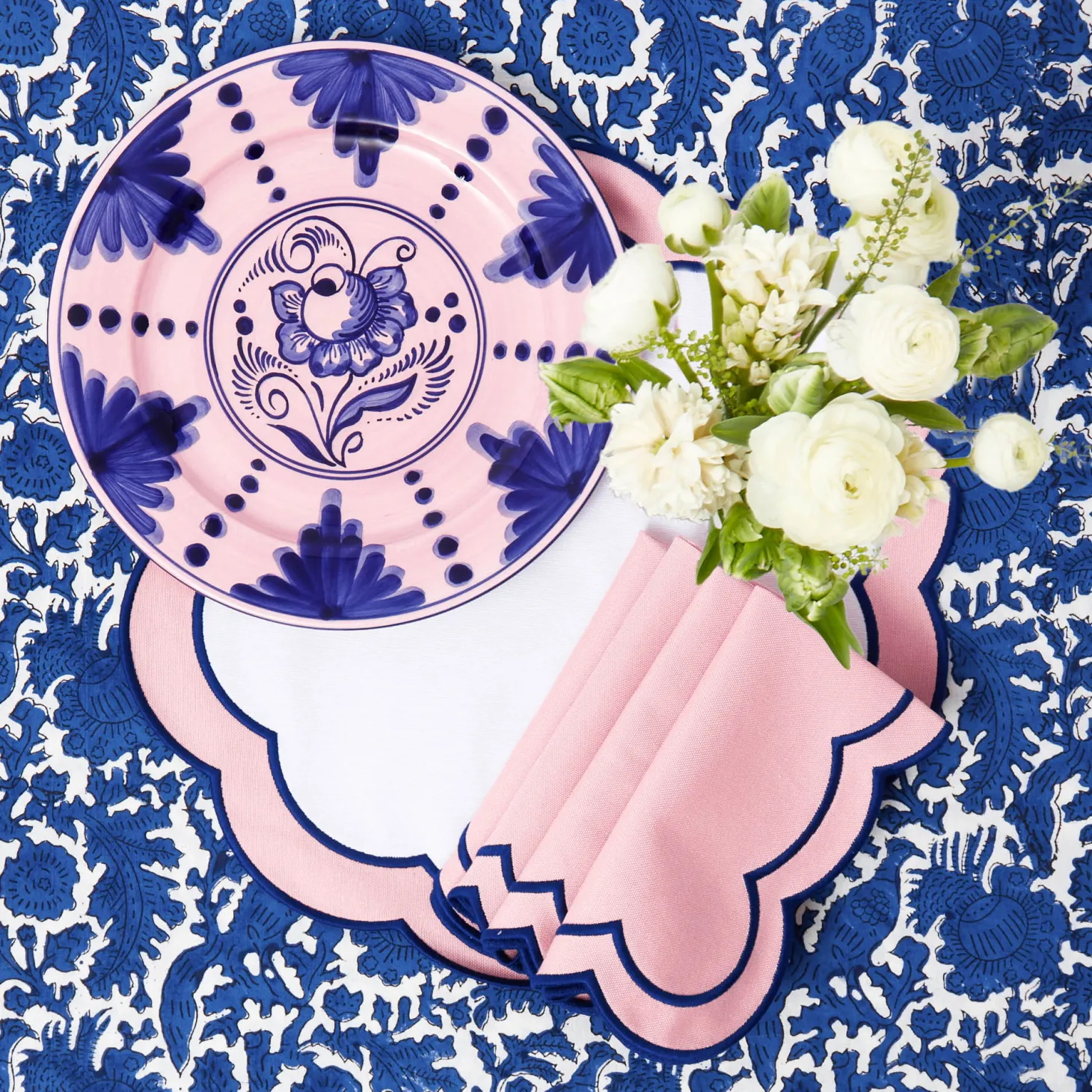 Kamari Pink & Blue Dinner Plate