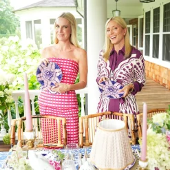 Kamari Pink & Blue Dinner & Starter Plates (Set of 8)
