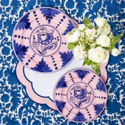 Kamari Pink & Blue Dinner & Starter Plates (Set of 8)