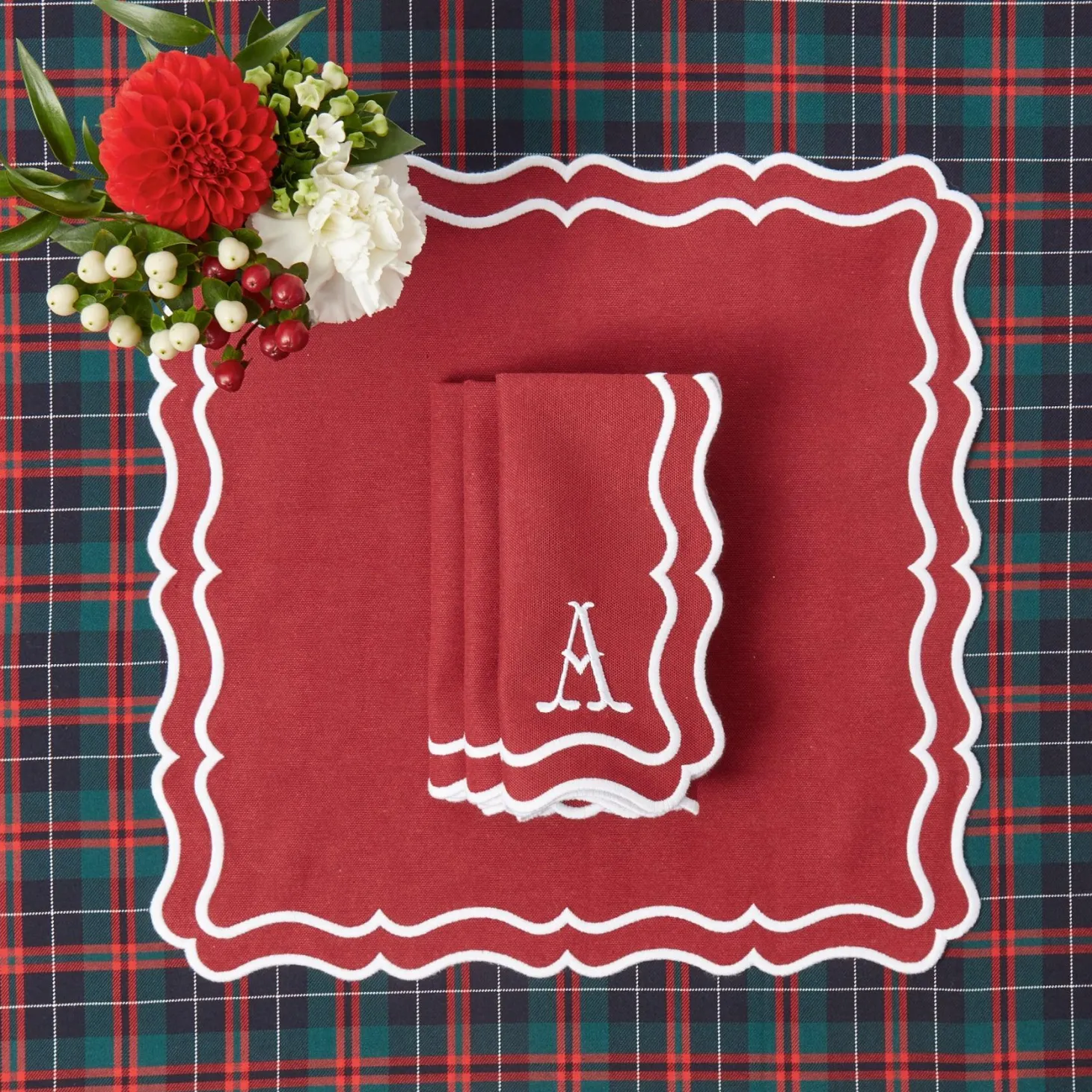 Katherine Berry Red Napkins (Set of 4)