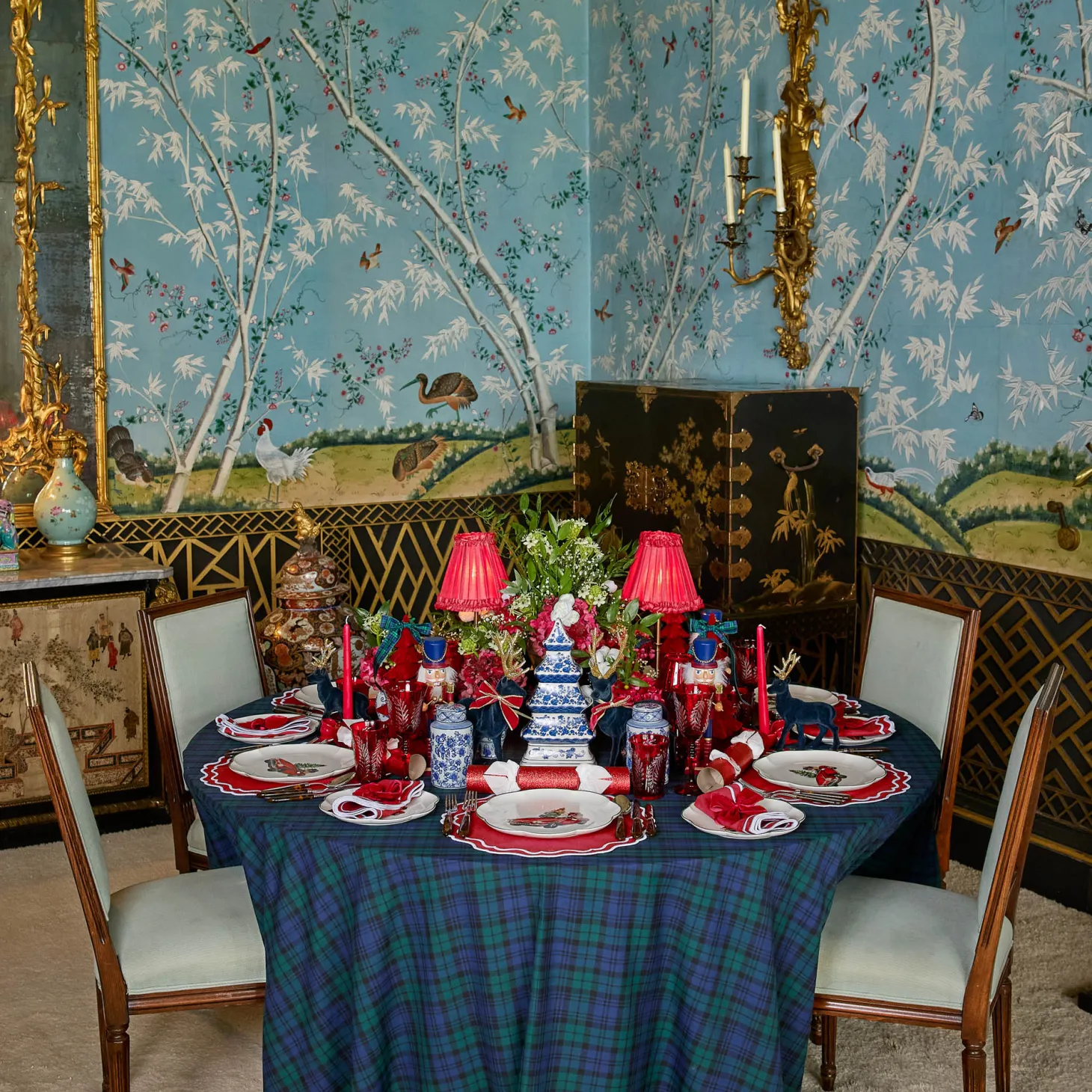 Katherine Berry Red Napkins (Set of 4)