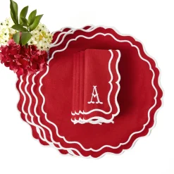Katherine Berry Red Placemats & Napkins (Set of 4)