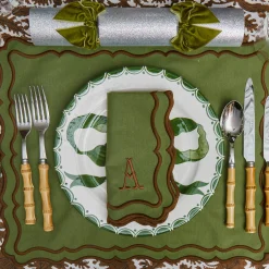 Katherine Green & Chocolate Napkins (Set of 4)