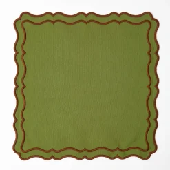 Katherine Green & Chocolate Napkins (Set of 4)