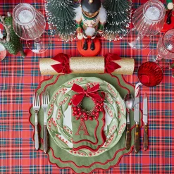 Katherine Green & Red Placemats & Napkins (Set of 4)