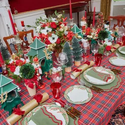 Katherine Green & Red Placemats & Napkins (Set of 4)