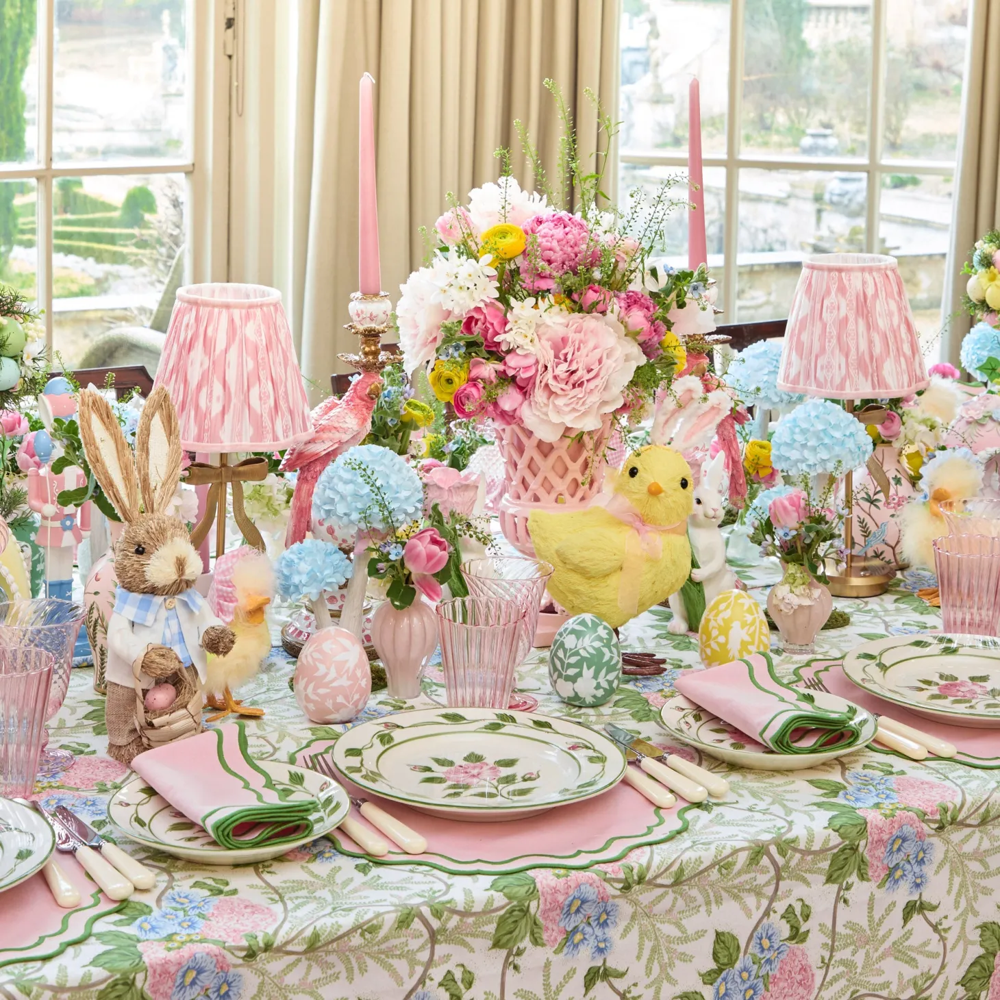 Katherine Pink & Green Napkins (Set of 4)