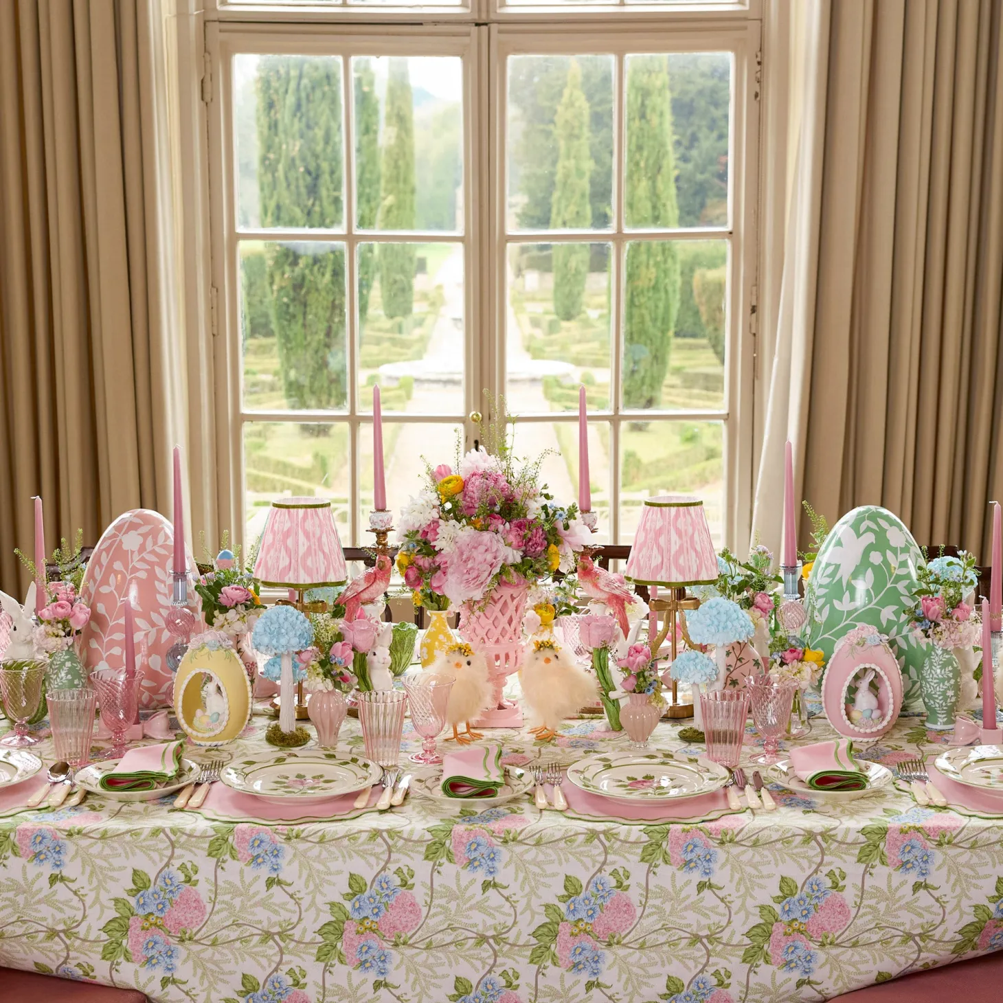 Katherine Pink & Green Napkins (Set of 4)
