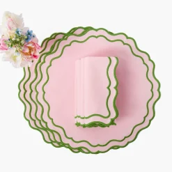Katherine Pink & Green Placemats & Napkins (Set of 4)