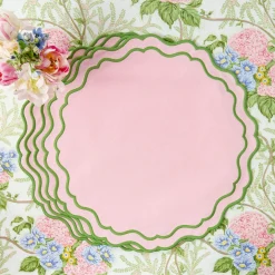 Katherine Pink & Green Placemats & Napkins (Set of 4)