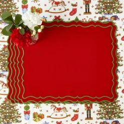 Katherine Red & Green Placemats & Napkins (Set of 4)