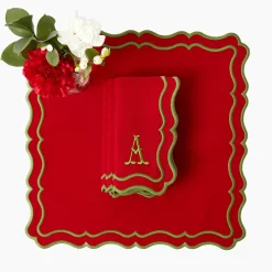 Katherine Red & Green Placemats & Napkins (Set of 4)