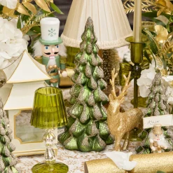 Large Emerald Glass Christmas Tree (Pair)