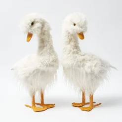 Large Fluffy Geese (Pair)