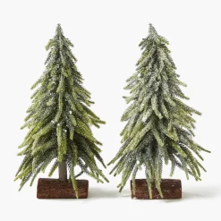 Large Frosted Fir Tree (Pair)