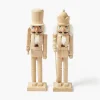 Large Natural Wooden Nutcracker (Pair)