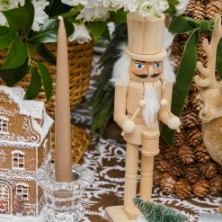 Large Natural Wooden Nutcracker (Pair)