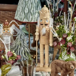 Large Natural Wooden Nutcracker (Pair)