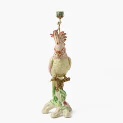Large Pink Cockatoo Candle Holder