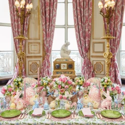 Large Pink Floral Tole Egg