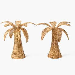 Large Rattan Palm Tree (Pair)