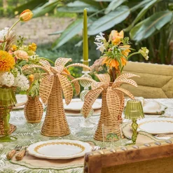 Large Rattan Palm Tree (Pair)