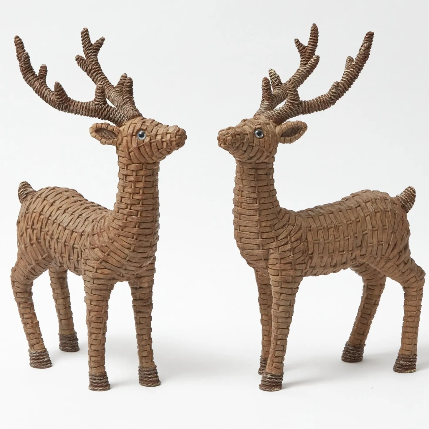 Large Rattan Reindeer (Pair) - 40cm