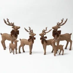 Large Rattan Reindeer (Pair) - 40cm