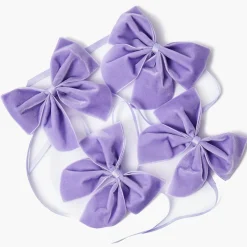 Lilac Velvet Napkin Bows (Set of 4)