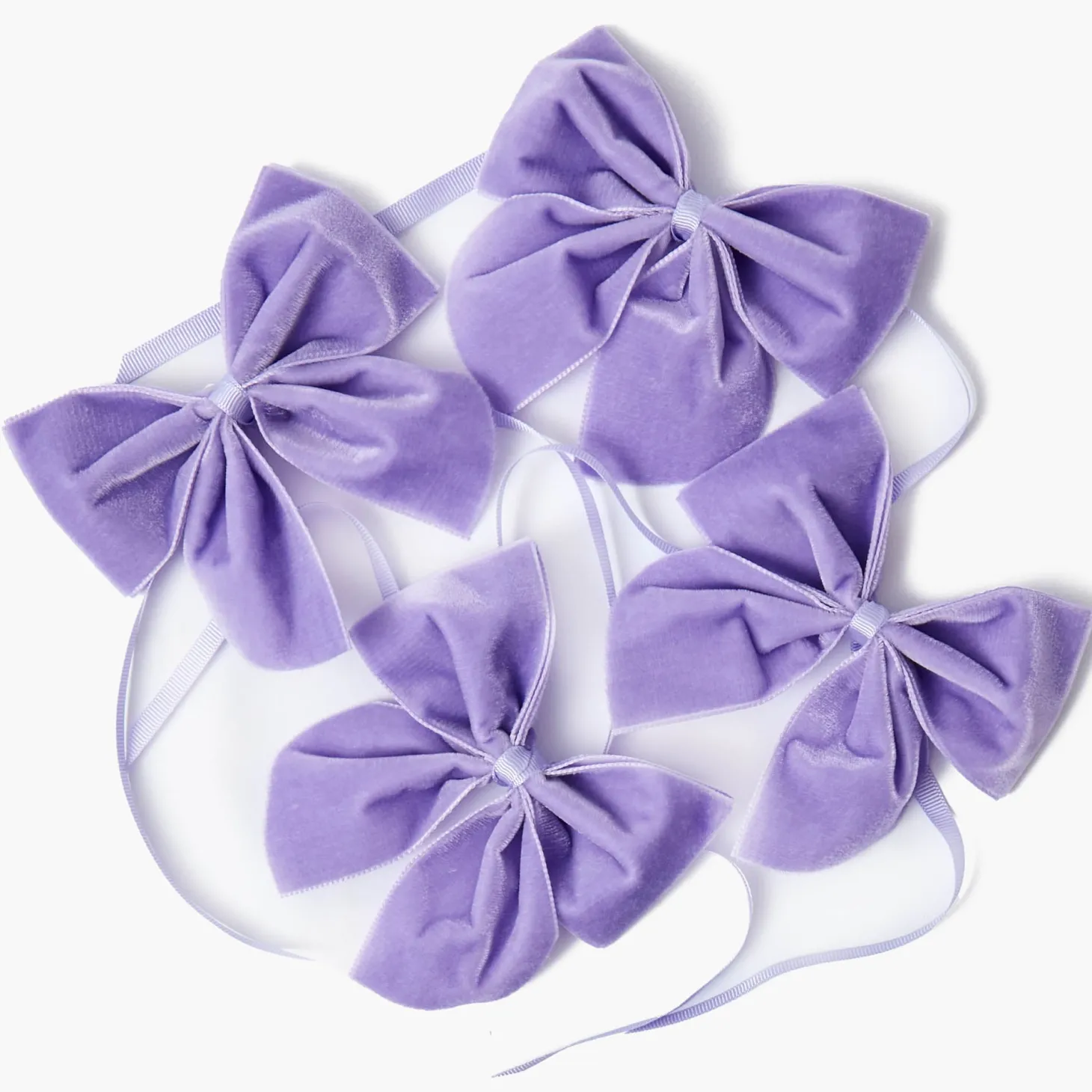 Lilac Velvet Napkin Bows (Set of 4)