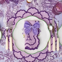 Lilac Velvet Napkin Bows (Set of 4)
