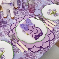Lilac Velvet Napkin Bows (Set of 4)