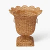 Liliana Scalloped Rattan Urn