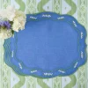 Lily of the Valley Blue Linen Placemats (Set of 4)