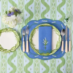 Lily of the Valley Blue Linen Placemats (Set of 4)