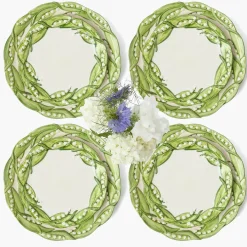Lily of the Valley Dinner & Starter Plates (Set of 4)