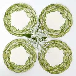 Lily of the Valley Dinner & Starter Plates (Set of 4)