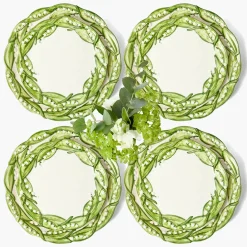 Lily of the Valley Dinner & Starter Plates (Set of 4)