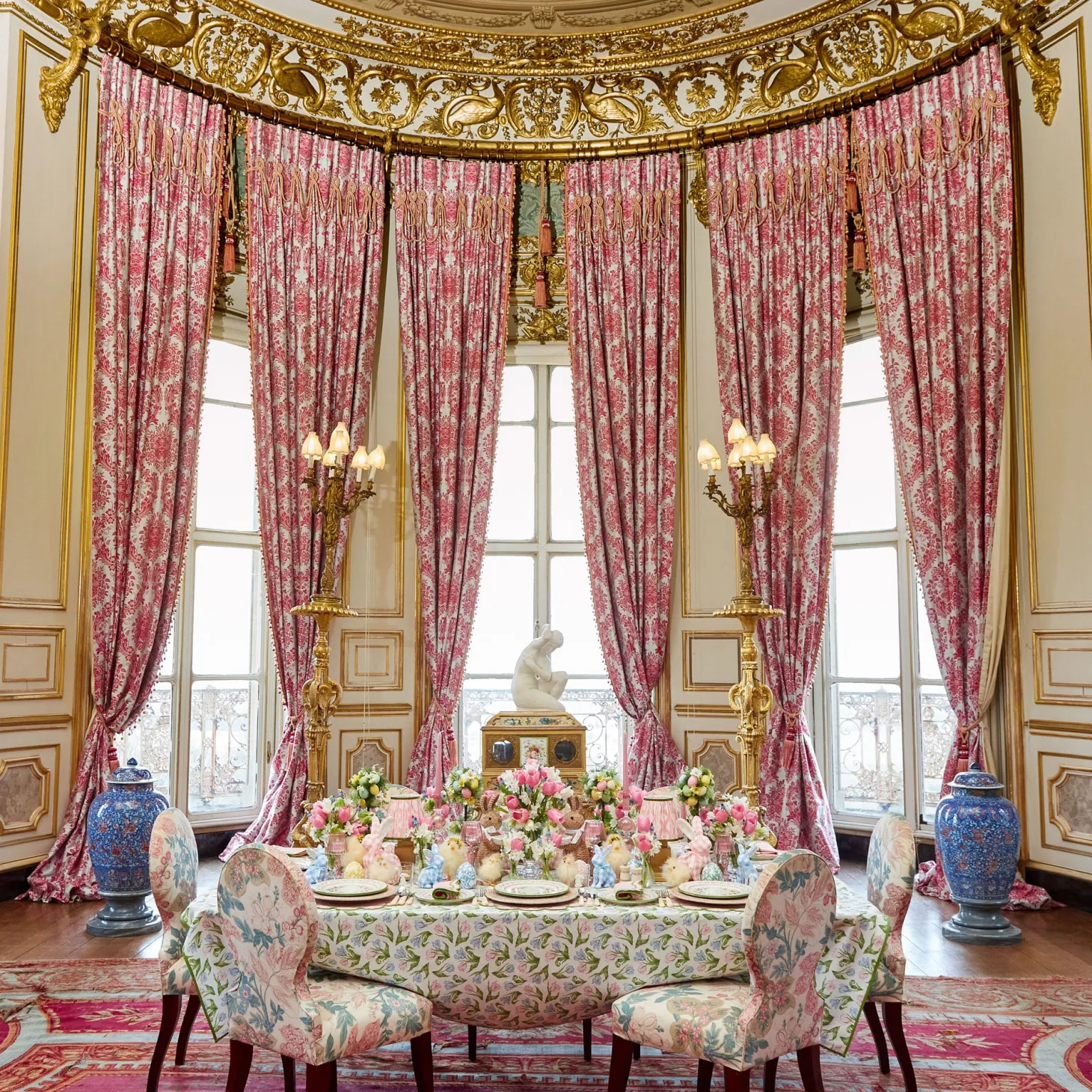 Lily Pink & Green Napkins (Set of 4)
