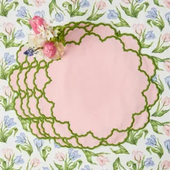 Lily Pink & Green Placemats (Set of 4)