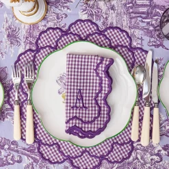 Lily Purple Gingham Napkins (Set of 4)