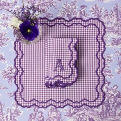Lily Purple Gingham Napkins (Set of 4)