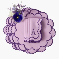 Lily Purple Placemats & Napkins (Set of 4)