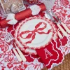 Lily Red & White Placemats & Napkins (Set of 4)
