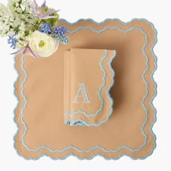 Lily Sand & Blue Napkins (Set of 4)